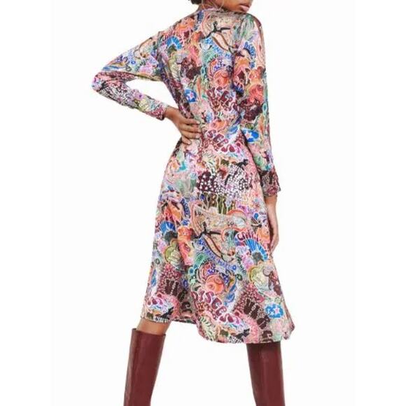 Zendaya x Tommy Hilfiger Zodiac Print Satin Dress 6 Women’s Multicolor. - Picture 6 of 7